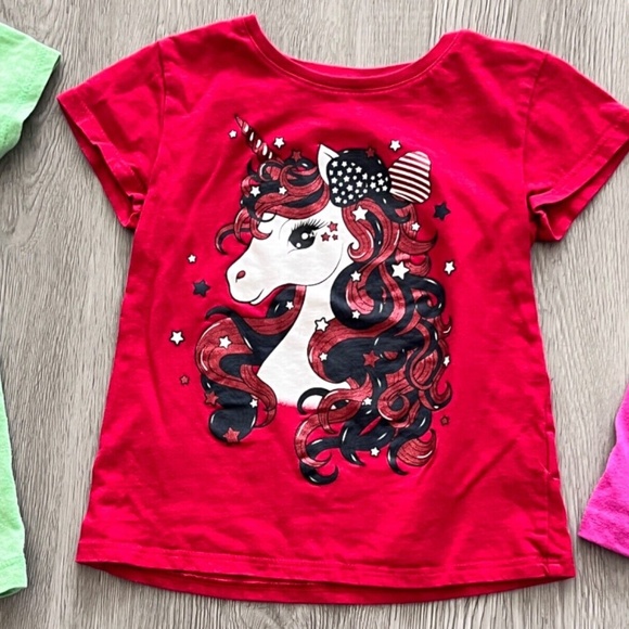 Girls Clothing Lot - Romper, Capri, Tank Tops, T-Shirts & Sunglasses Size 4/4T - Picture 5 of 16